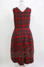 画像3: Jane Marple Dans Le Salon / Tartan check lantern dress M レッド H-26-10-11-052-JM-OP-AK-ZH (3)