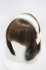 画像1: m petit by misako / TT*AM*レースリボンHD  アイボリー H-26-10-11-1005-LO-AC-YZ-ZH (1)