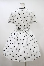 画像2: MILK / Littleアップルドレス  ホワイト×ブラック H-26-10-11-1033-ML-OP-AK-ZH (2)
