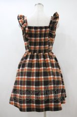 画像2: Ank Rouge / チェックワンピース M ブラウン H-26-10-11-1036-CA-OP-AS-ZH (2)