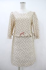 画像1: MILK / ドットフリルワンピース  アイボリー H-26-10-11-1038-ML-OP-AK-ZH (1)