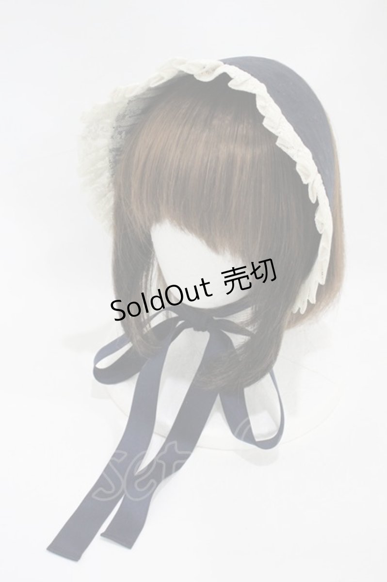 画像1: Victorian maiden / アメリアレーシーノーブルサテンハーフボンネット  ネイビー H-26-10-11-1006-CL-AC-YZ-ZH (1)