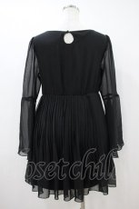 画像2: Ank Rouge / ビーズプリーツシフォンチュニック M 黒 H-26-10-11-1040-CA-OP-SZ-ZH (2)