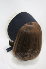 画像2: Victorian maiden / アメリアレーシーノーブルサテンハーフボンネット  ネイビー H-26-10-11-1006-CL-AC-YZ-ZH (2)