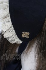 画像3: Victorian maiden / アメリアレーシーノーブルサテンハーフボンネット  ネイビー H-26-10-11-1006-CL-AC-YZ-ZH (3)