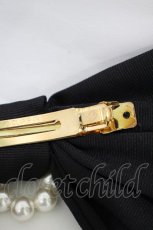 画像3: an another angelus / パールイグログランリボンバレッタ  ブラック H-26-10-11-1007-CA-AC-YZ-ZH (3)