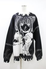 画像1: REFLEM / REFLEM×DEATH NOTE ダメージニットソー(弥 海砂) FREE 黒 H-26-10-11-1060-PU-TO-AK-ZH (1)