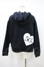 画像2: MILK / プリントZIPパーカー  ブラック H-26-10-11-1063-ML-TO-AK-ZH (2)