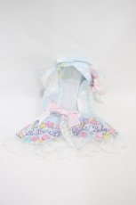 画像1: BABY,THE STARS SHINE BRIGHT / くみゃちゃんのKiraKira Sweets Halloween柄くみゃちゃんねこみみケープ  サックス H-26-10-11-1013-BA-ZA-SA-ZH (1)