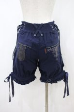 画像2: Ozz Croce / 編み上げバルーンパンツ  紺 H-26-10-11-1020-OO-PA-AK-ZH (2)