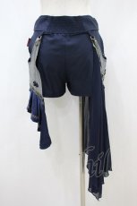 画像2: Ozz oneste / プリーツフラップつきショートパンツ  紺 H-26-10-11-1021-OO-PA-AK-ZH (2)
