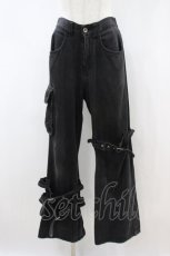 画像1: REFLEM / ベルティッドフレアパンツ FREE 黒 H-26-10-11-1023-PU-PA-AK-ZH (1)