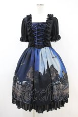 画像1: ATELIER PIERROT / 月夜の猫馬車ワンピース Free ブルー H-26-10-11-1031-EL-OP-SZ-ZH (1)
