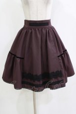 画像1: MIHO MATSUDA / ライン入りスカート  ワイン H-26-10-11-056-GO-SK-AK-ZH (1)