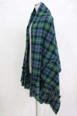 画像2: Jane Marple / チェックストール  グリーン×ブルー H-26-10-11-068-JM-ZA-AK-ZH (2)