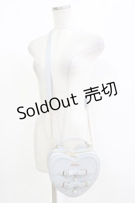 Preview of リボンビジューハートバッグ  サックス