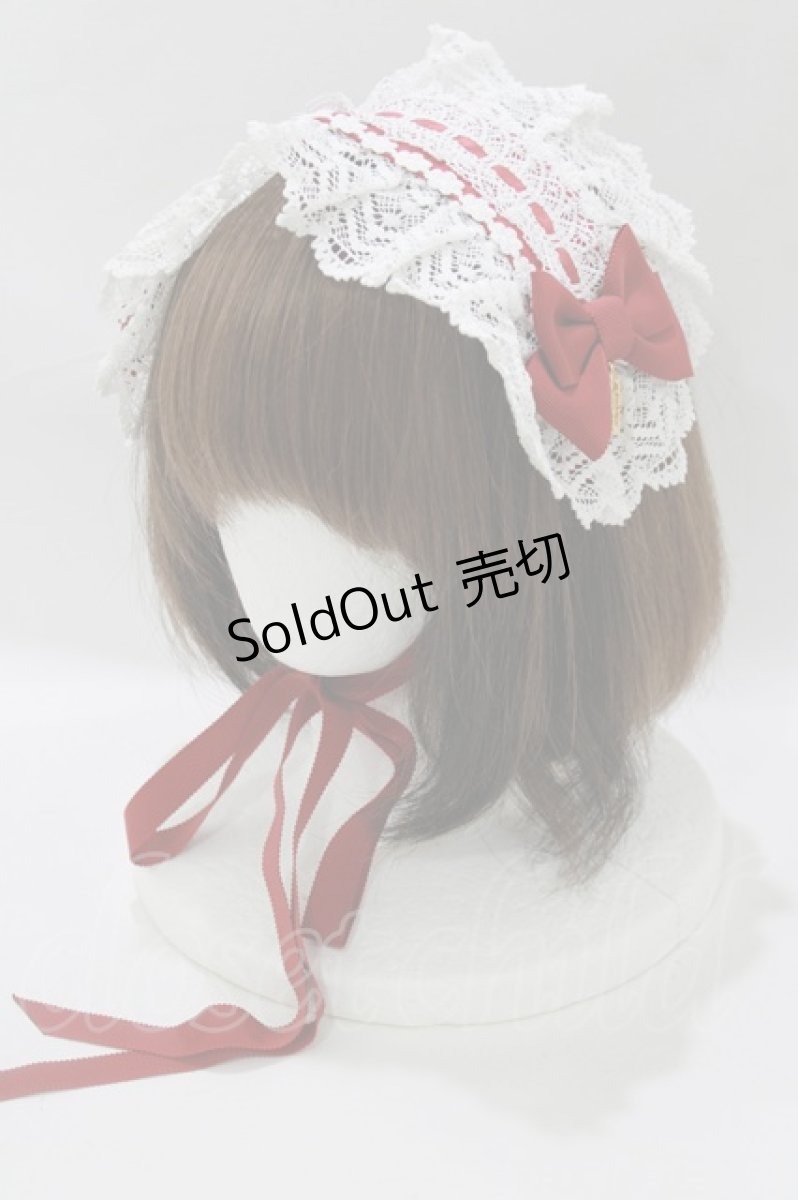 画像1: BABY,THE STARS SHINE BRIGHT / ゆらゆらいちごヘッドドレス  エンジ H-26-10-11-075-BA-AC-NS-ZH (1)