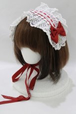 画像1: BABY,THE STARS SHINE BRIGHT / ゆらゆらいちごヘッドドレス  エンジ H-26-10-11-075-BA-AC-NS-ZH (1)
