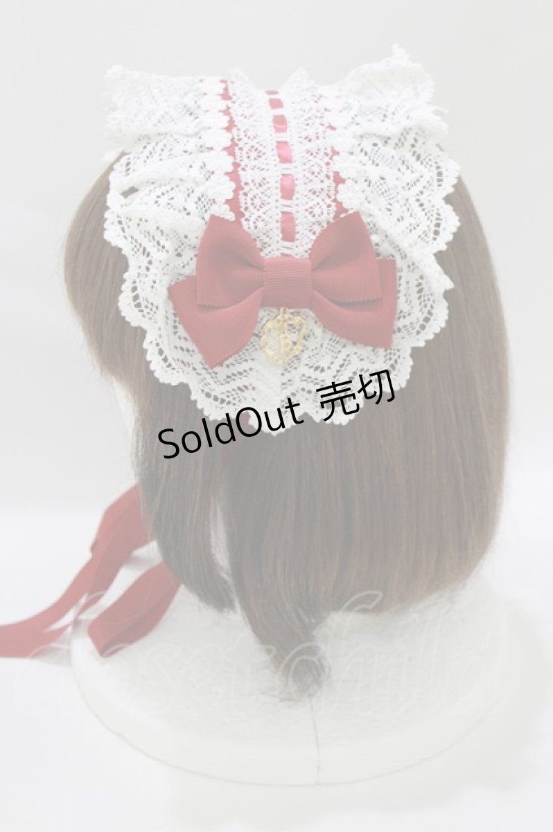 画像2: BABY,THE STARS SHINE BRIGHT / ゆらゆらいちごヘッドドレス  エンジ H-26-10-11-075-BA-AC-NS-ZH (2)