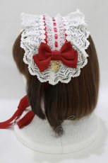 画像2: BABY,THE STARS SHINE BRIGHT / ゆらゆらいちごヘッドドレス  エンジ H-26-10-11-075-BA-AC-NS-ZH (2)