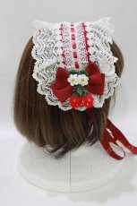 画像3: BABY,THE STARS SHINE BRIGHT / ゆらゆらいちごヘッドドレス  エンジ H-26-10-11-075-BA-AC-NS-ZH (3)