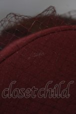 画像3: Amavel / Vintage Doll カクテルハット  ボルドー H-26-10-11-079-CA-AC-NS-ZH (3)
