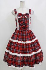 画像1: axes femme kawaii / タータンチェックジャンスカ M レッド H-26-10-11-012-AX-OP-NS-ZH (1)