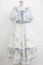 画像1: Lolitimes（海外ロリータブランド） / チュール袖ワンピース M オフ/サックス H-26-10-11-016-LO-OP-NS-ZH (1)