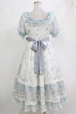 画像3: Lolitimes（海外ロリータブランド） / チュール袖ワンピース M オフ/サックス H-26-10-11-016-LO-OP-NS-ZH (3)