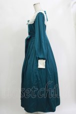 画像2: FaeriesDaffodil（海外ロリータブランド） / ヨーク切替ワンピース S ブルーグリーン H-26-10-11-018-PU-OP-NS-ZH (2)