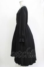 画像2: m petit by misako / レース襟プリーツワンピース L ブラック H-26-10-11-019-LO-OP-YZ-ZH (2)