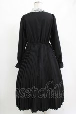 画像3: m petit by misako / レース襟プリーツワンピース L ブラック H-26-10-11-019-LO-OP-YZ-ZH (3)