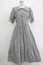 画像1: m petit by misako / AM*ギンガムCHKワンピース M グレー H-26-10-11-021-LO-OP-YZ-ZH (1)