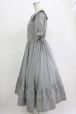 画像2: m petit by misako / AM*ギンガムCHKワンピース M グレー H-26-10-11-021-LO-OP-YZ-ZH (2)