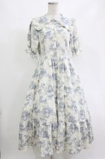 画像1: m petit by misako / トワルドジュイOPハンソデ M オフ/サックス H-26-10-11-022-LO-OP-YZ-ZH (1)