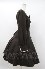画像3: Innocent World / ケミカルレースとパール衿のワンピース M/92cm丈 ショコラ H-26-10-12-034-IW-OP-NS-ZH (3)