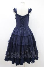 画像2: A-Sauce（海外ロリータブランド） / To My Dear Cinderellaジャンパースカート M ネイビー H-26-10-12-044-LO-OP-NS-ZH (2)