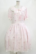 画像1: metamorphose / 【プラスサイズ】ふわふわメレンゲクッキー半袖ワンピース プラスサイズ ピンク H-26-10-12-1001-ME-OP-NS-ZH (1)