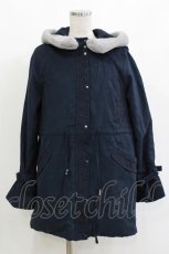 画像1: axes femme / フード付ミドル丈モッズコート M ネイビー H-26-10-12-1030-AX-CO-YZ-ZH (1)