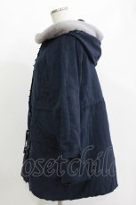 画像2: axes femme / フード付ミドル丈モッズコート M ネイビー H-26-10-12-1030-AX-CO-YZ-ZH (2)