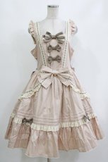 画像1: metamorphose / 【プラスサイズ】はしごレースピンタックフリルジャンパースカート プラスサイズ シナモンピンク(Cinnamon Pink) H-26-10-12-1004-ME-OP-NS-ZH (1)