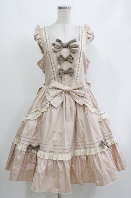 Preview of 【プラスサイズ】はしごレースピンタックフリルジャンパースカート プラスサイズ シナモンピンク(Cinnamon Pink)