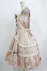 画像2: metamorphose / 【プラスサイズ】はしごレースピンタックフリルジャンパースカート プラスサイズ シナモンピンク(Cinnamon Pink) H-26-10-12-1004-ME-OP-NS-ZH (2)
