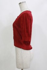 画像2: m petit by misako / AM*スカシニットCD M レッド H-26-10-12-1061-LO-TO-NS-ZH (2)