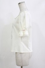 画像2: Fiorforte / Rose cake puff sleeve Tee Free WHITE H-26-10-12-1062-PU-TS-NS-ZH (2)