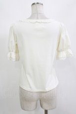 画像3: Fiorforte / Rose cake puff sleeve Tee Free WHITE H-26-10-12-1062-PU-TS-NS-ZH (3)