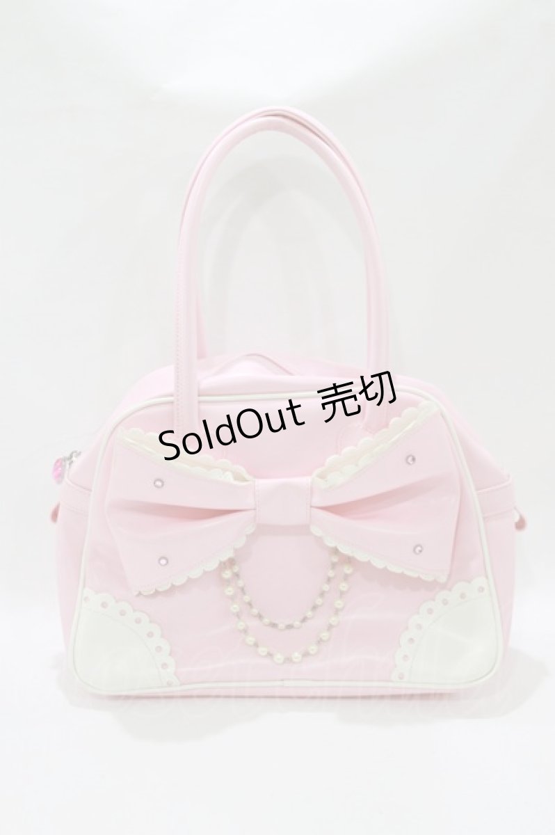 画像1: Angelic Pretty / 宝石リボンボストンBAG  ピンク H-26-10-12-1067-AP-BG-NS-ZH (1)