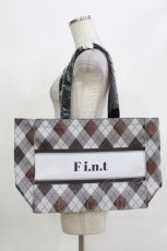 画像1: Fi.n.t / ビスケットアーガイル柄キャリーオントートバッグ  ブラック H-26-10-12-1068-CA-BG-NS-ZH (1)