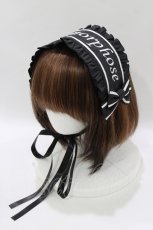 画像1: metamorphose / 刺繍入りセーラーヘッドドレス  ブラック H-26-10-12-1075-ME-AC-NS-ZH (1)