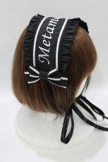 画像2: metamorphose / 刺繍入りセーラーヘッドドレス  ブラック H-26-10-12-1075-ME-AC-NS-ZH (2)